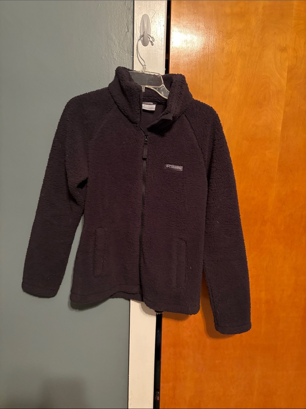 Columbia Black Sherpa Fleece Zip Jacket